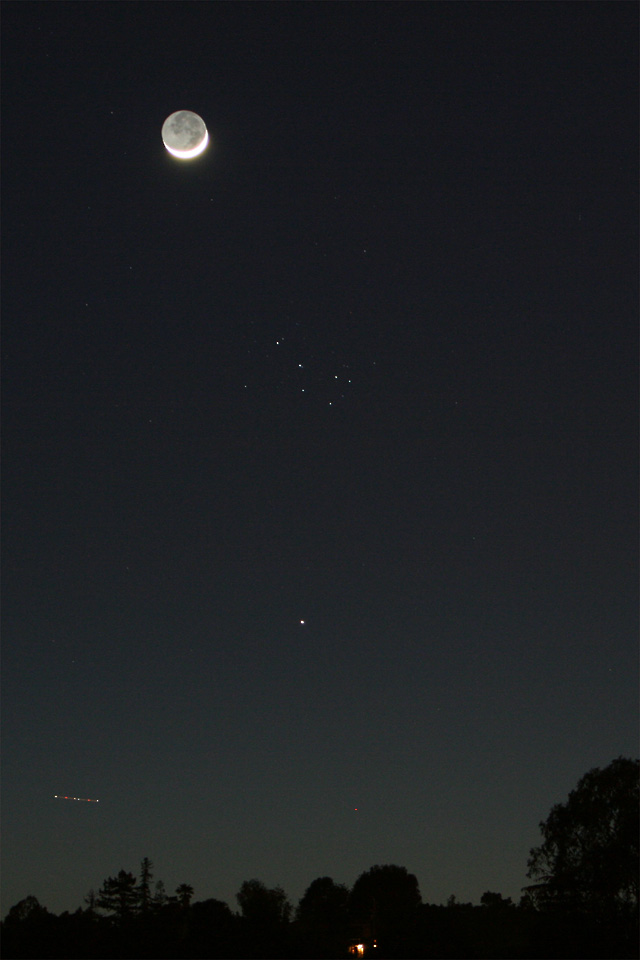 Moon, Pleiades, Mercury Conjunction | Rick Baldridge - Sky & Telescope ...