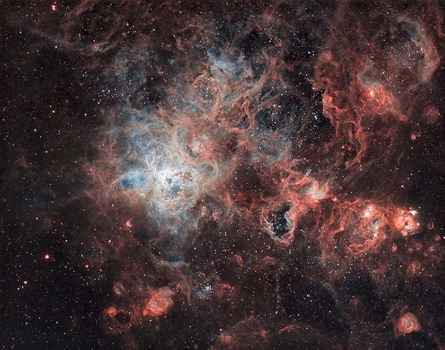 NGC2070 - THe Tarantula Nebula captured with a Narrowband filters from ...