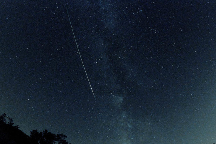 Long Earthgrazer Perseid meteor on the evening of August 12, 2015. Chris Allison photo