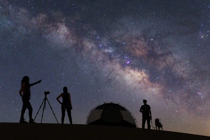 People viewing the Milky Way