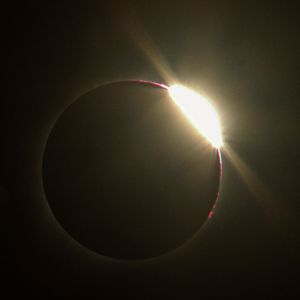 Image of 2017 total solar eclipse after end of totality