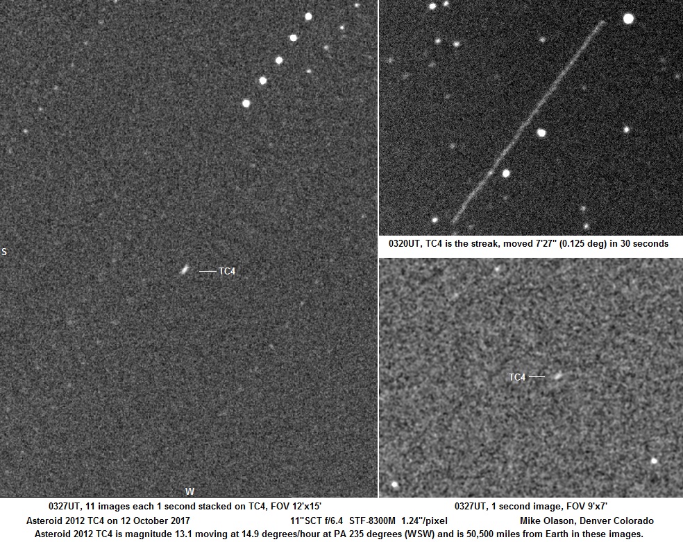 Asteroid 2012 TC4 only 50,000 Miles from Earth - Sky & Telescope - Sky ...