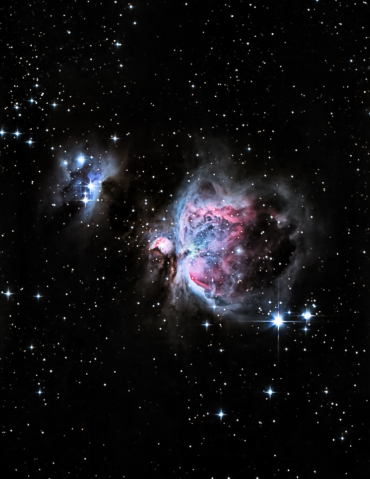 Orion Nebula and the Running Man Nebula