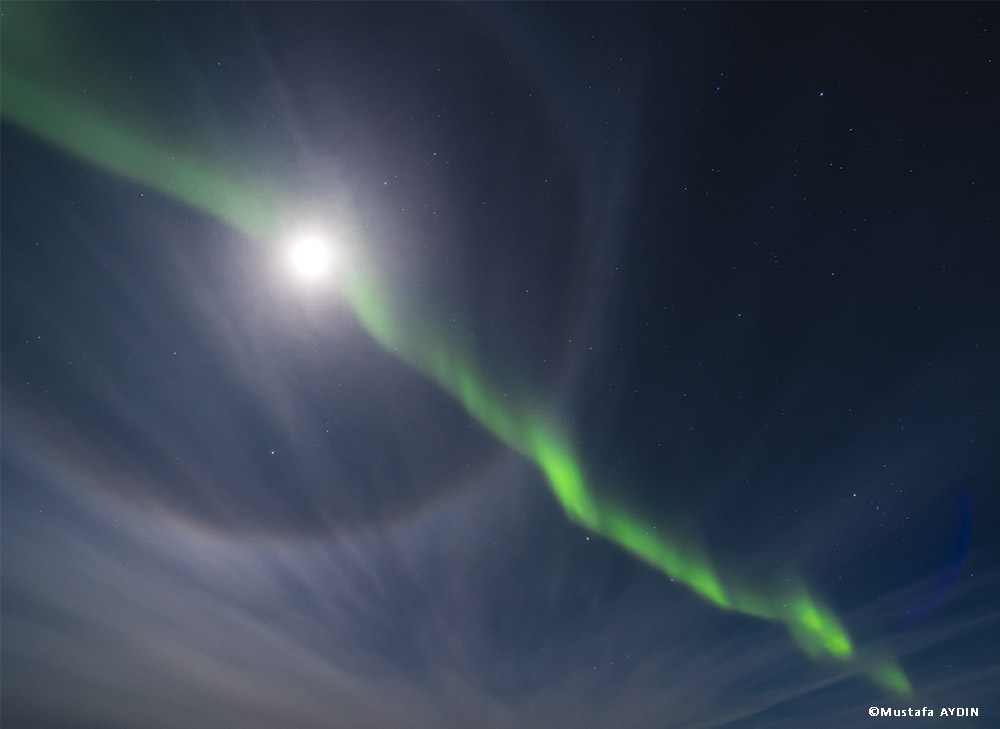 Aurora Borealis Spark Through Moon And Its Halo Sky Telescope Sky Telescope