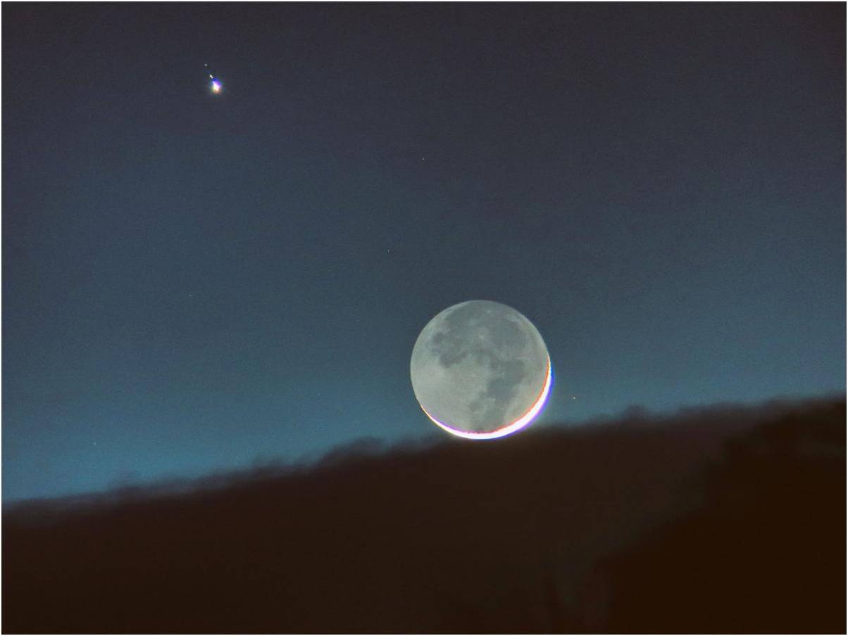 Waxing Crescent Moon and Jupiter - Sky & Telescope - Sky & Telescope