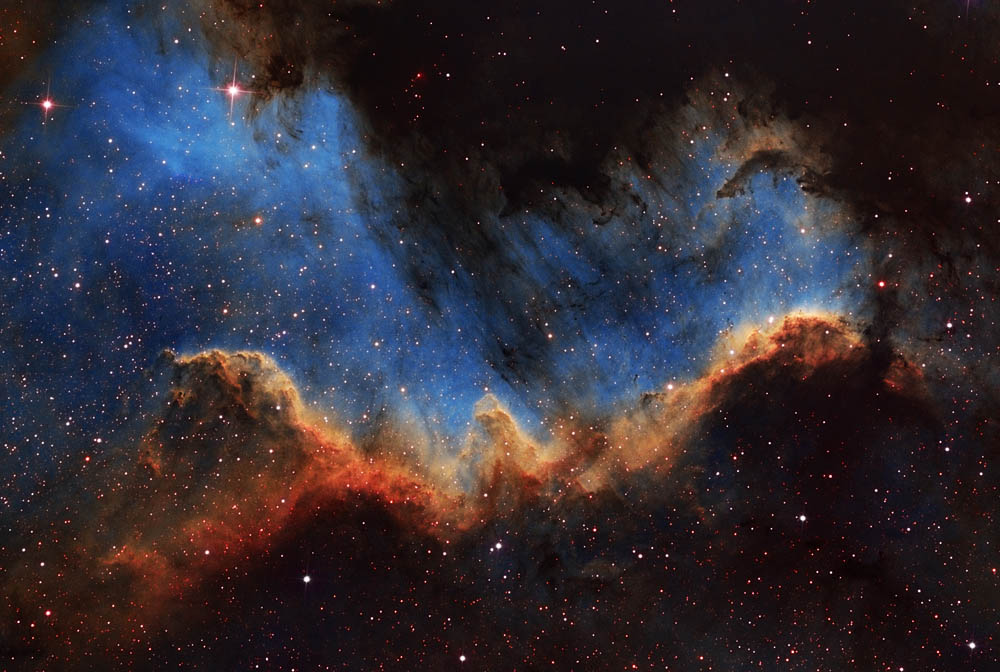 Cygnus Wall - Part of North America Nebula in SHO - Sky & Telescope ...