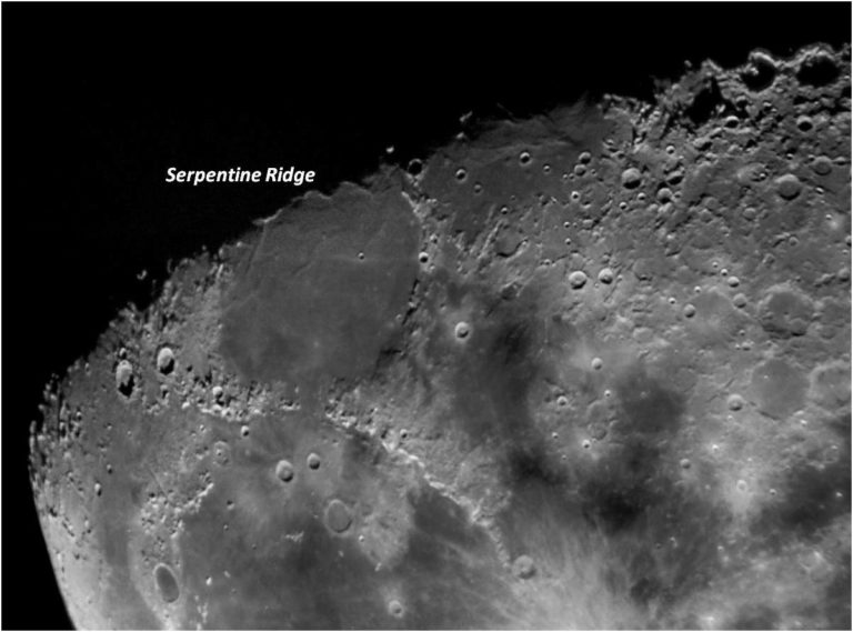 Lunar terminator alongside the Serpentine Ridge - Sky & Telescope - Sky ...