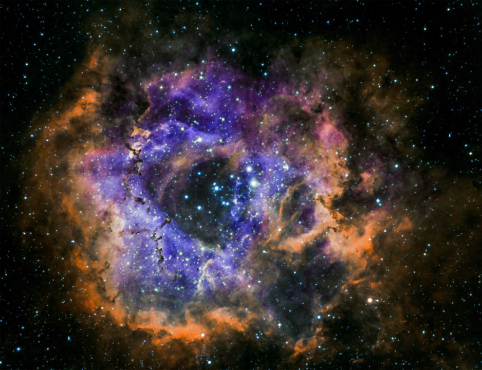 Rosette Nebula in HSO Narrow Band - Sky & Telescope - Sky & Telescope