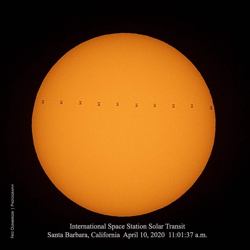 Solar Transit of the International Space Station April 10, 2020 - Sky ...