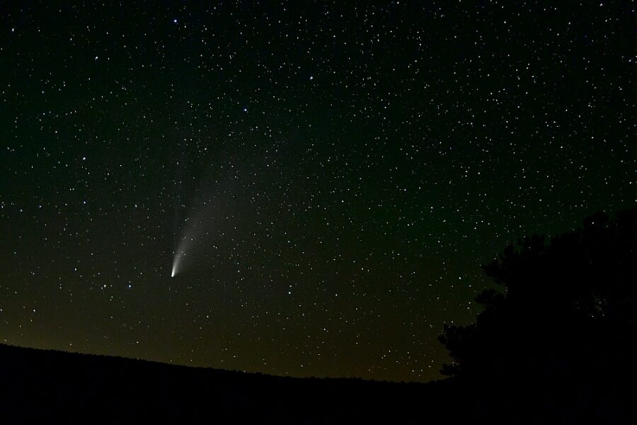 Comet NEOWISE over Black Canyon of the Gunnison, Colorado North Rim