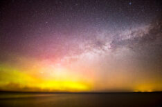 Milky Way and Aurora over Lake Huron