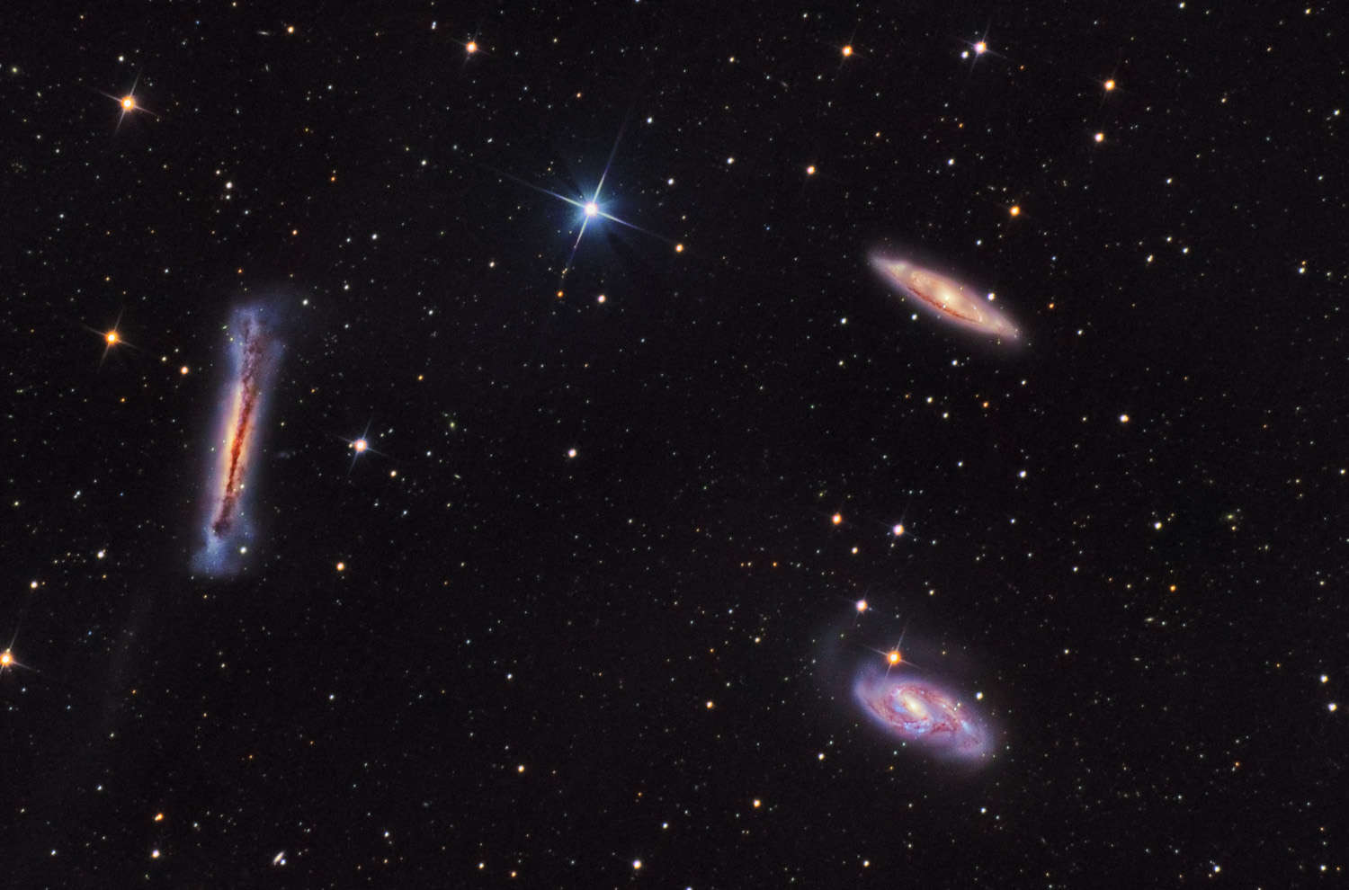 Leo Triplet Galaxies M66, M65, NGC 3628 - Sky & Telescope - Sky 