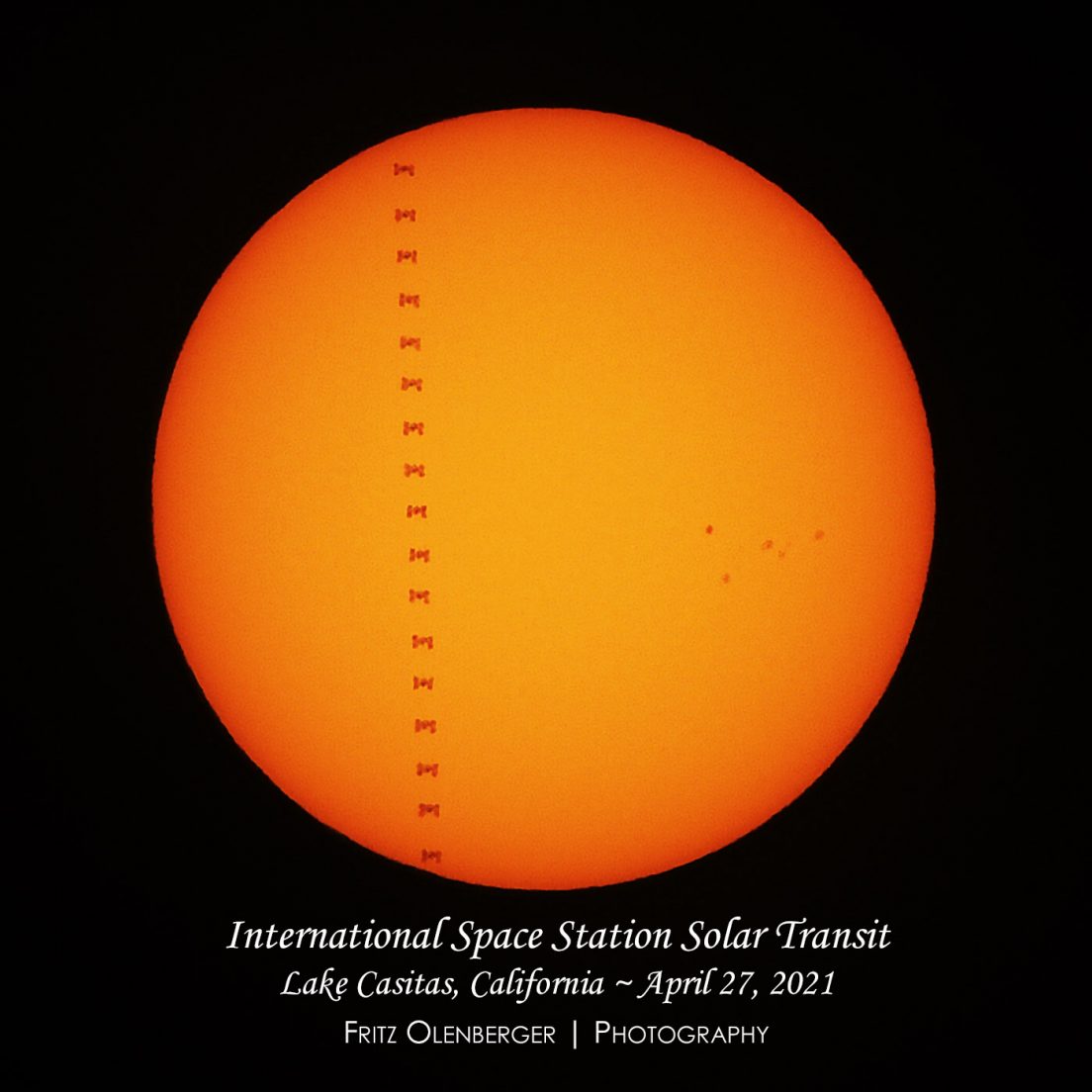 Solar Transit of the International Space Station April 27, 2021 - Sky ...