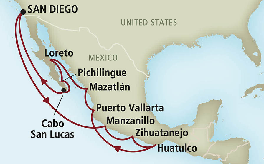 2024 eclipse cruise itinerary map