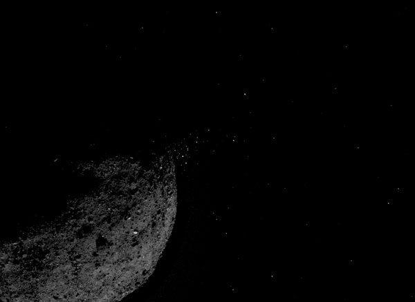 Particle plumes from Bennu