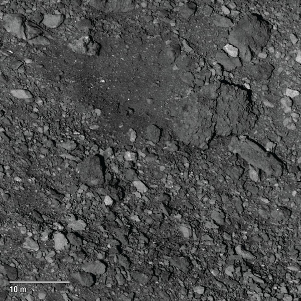 Candidate sample site on asteroid Bennu