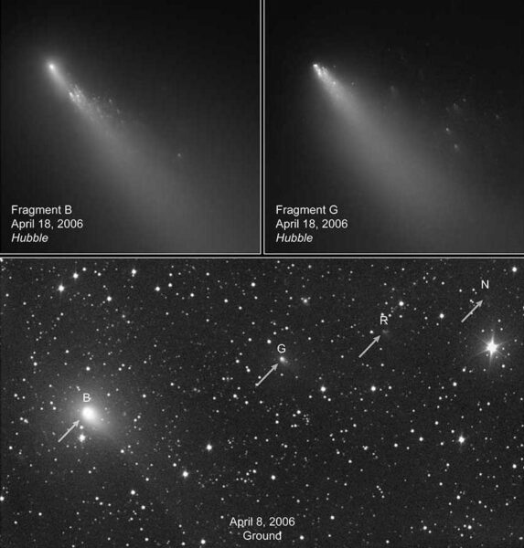 Comet 73P/Schwassmann-Wachmann 3 breaks up