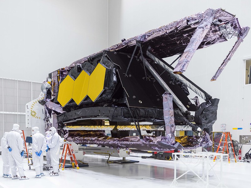 Webb telescope in cleanroom