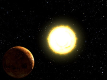 Artist's concept of 55 Cancri e