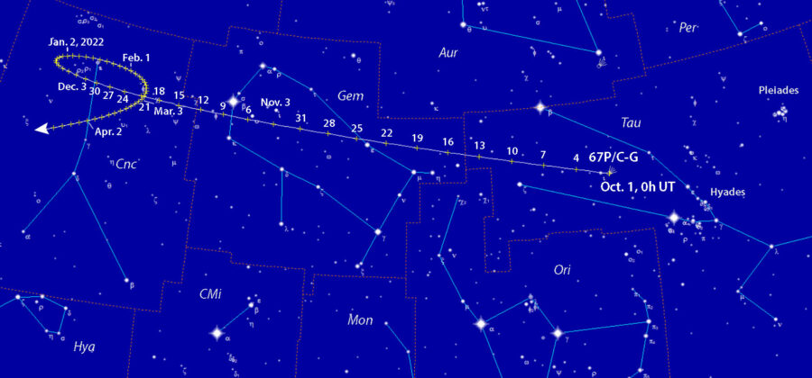 Comet 67P/Churyumov-Gerasimenko finder chart