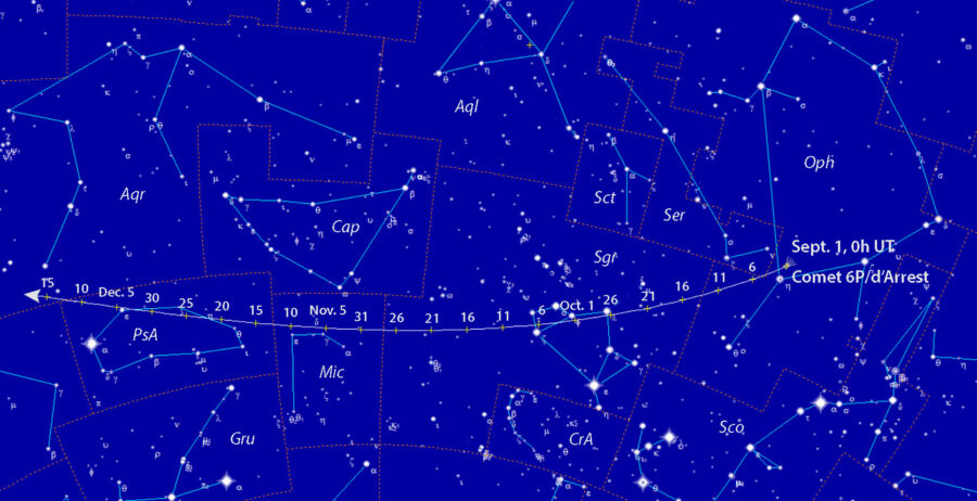 Comet 6P/d'Arrest finder chart