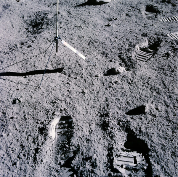 Moon dust is filling in the astronaut footprints