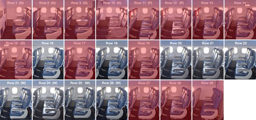 A319 rows reserved as of April 13, 2021