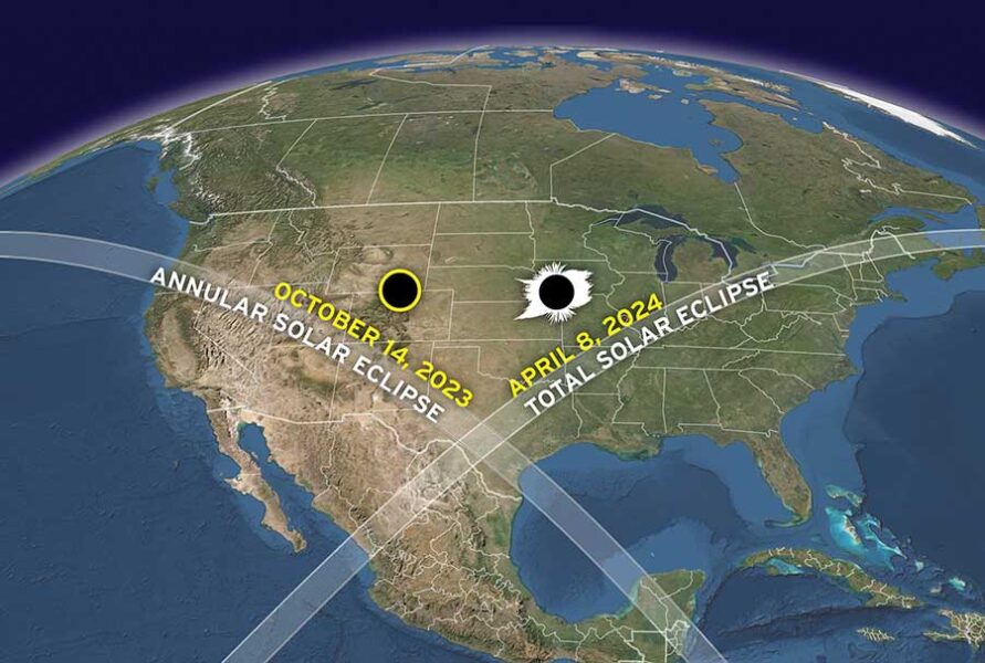 Eclipse maps across North America