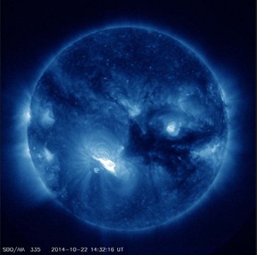 Big flare erupts on the Sun