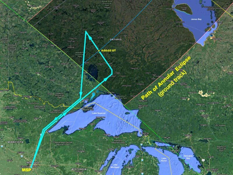 ASE 2021 flight route