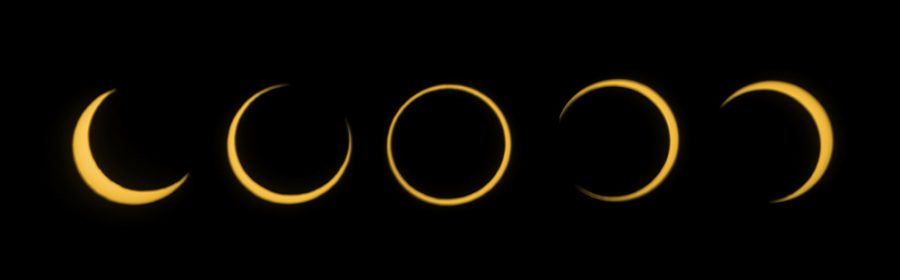 Annular eclipse sequence on June 10, 2021