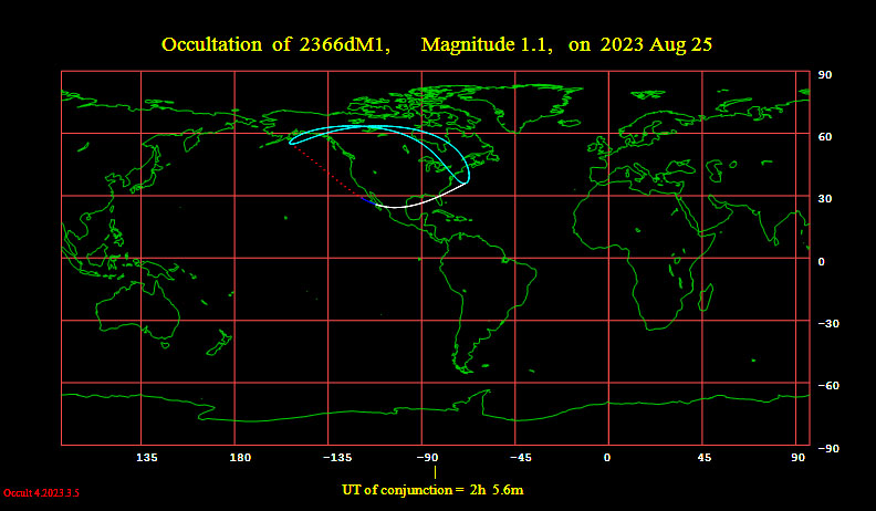 Antares occultation map