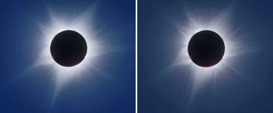 April 2023 totality visual-HDR comparison