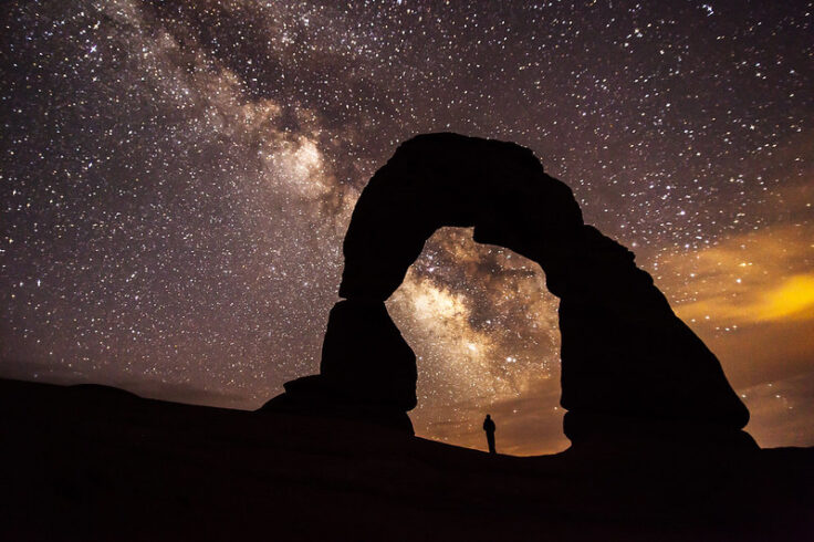 Night sky over Arches National Park