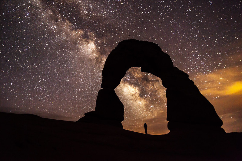 Night sky over Arches National Park