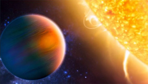 Artist rendering of 42 Draconis, one out of many examples of exoplanet names.