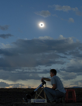 Total solar eclipse over China