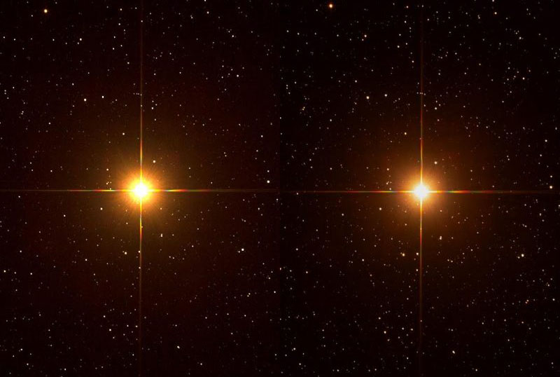 Betelgeuse, then and now