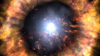Illustration of a supernova precursor