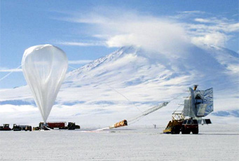 Boomerang telescope in Antarctica