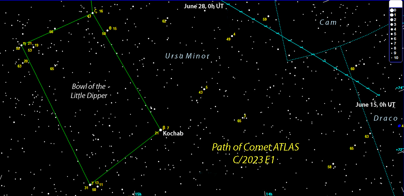 Comet ATLAS (C/2023 E1) finder