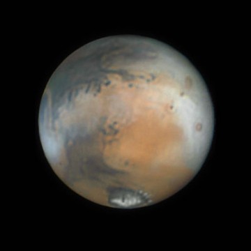 Tharsis volcanoes on Mars