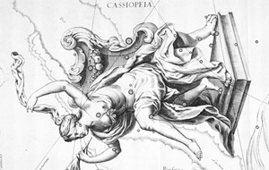 Cassiopeia as rendered by Johannes Hevelius