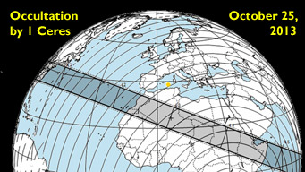 Path of Ceres occultation