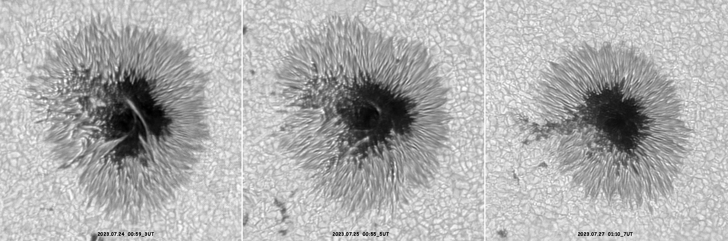 Changes of Sunspot AR13379 in 4 Days  