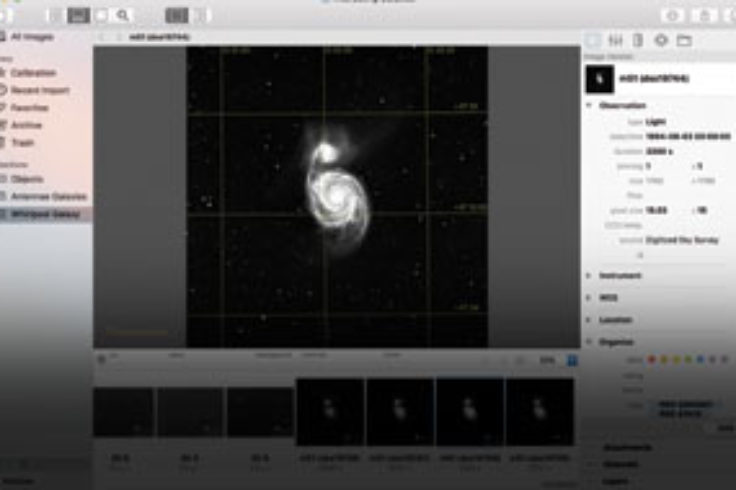 Observatory software screenshot
