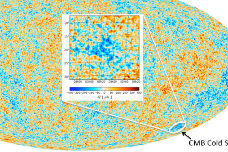 Planck Cosmic Microwave Background with Cold Spot inset