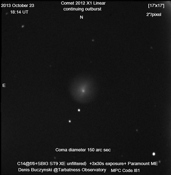 Comet 2012 X1 on Oct. 23, 2013