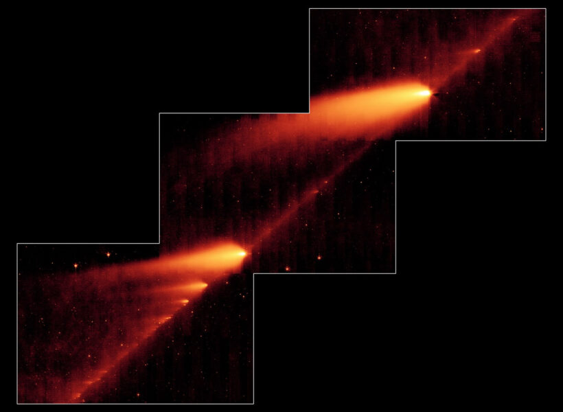 Comet 73P breakup in infrared
