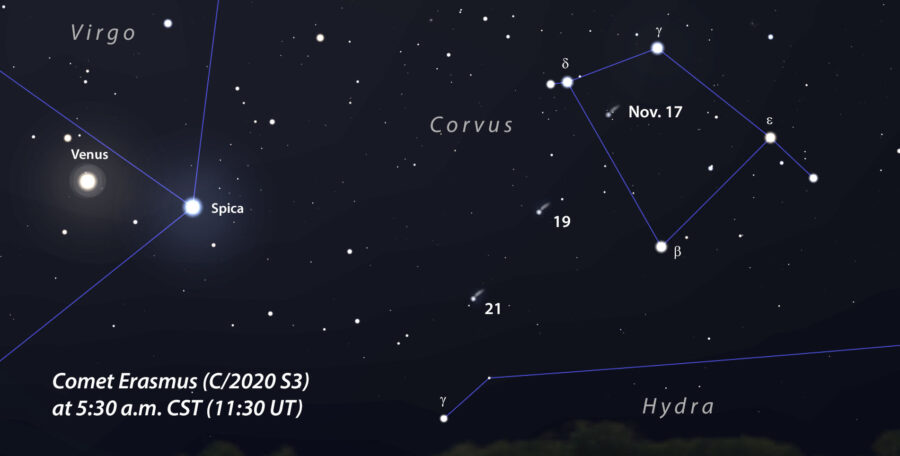 Comet Erasmus current location